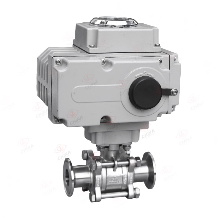 电动三片式无滞留全包球阀